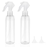 Sprühflasche, 200 ml, Kunststoff, transparent, leer, für Reisen, Reinigung, Gartenarbeit Kosmetik, 2 PCS