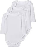 NAME IT Unisex Baby Nbnbody 3p Solid Wit 2 Noos Strampler, Weiß (Bright White Bright White), 56 EU