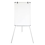 PUCHIKA Flipchart, magnetische Whiteboard mit Ständer, höhenverstellbar, klappbar, mit Stiftanlage und Papierhalter, Home Office, 60x90 cm