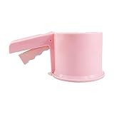 Colcolo Mehlsieb zum Backen, ergonomischer Griff, Kochen, Backwerkzeug, Puderzuckersieb, Edelstahlgewebe, 350 ml, ROSA