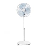 Rowenta VU4410 Essential+ Standventilator | 3 Geschwindigkeitsstufen | verstellbarer Neigungswinkel | 39 Watt | 54 dB(A) | 100% Kupfermotor | Sehr kompakt | Weiß