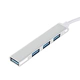 EUKKIC Typ-C 4-Port Hub Splitter USB 3.0 für PC Phone Pro 1-Port USB 3.0, 3-Port USB 2.0