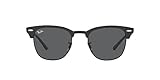 Ray-Ban Unisex Rb3016 Clubmaster Sonnenbrille, Grün auf Schwarz/Dunkelgrau