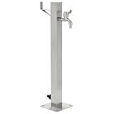 vidaXL Wassersäule Edelstahl 65 cm Wasserzapfsäule Wasserzapfstelle Brunnen