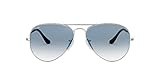 Ray-Ban Damen Aviator Sonnenbrille, Silber (003/3f), 55 mm EU