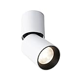 SUDHANTIRA WhiteSpotlight COB LED Modernes Licht Aluminium Innenstrahler Halbbündige Montage Verstellbarer Deckenstrahler Beleuchtung360° verstellbare Aufbauleuchte Höhe 6,2 Zoll 7W/10W/12W