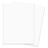 Weißes, dickes Kartonpapier – ideal für Visitenkarten, Kunst und Handwerk, Einladungen, stationäres Drucken, mittelschweres 50 kg Karteikarten, 8,5 x 11 cm, 50 Blatt pro Packung