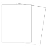 Weißes Kartonpapier | 21,6 x 27,9 cm dicker, schwerer, glatter Karton | 50 Blatt pro Packung | 29,5 kg Deckel (176 g/m²)