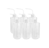 Saucenflasche, Plastikflaschen, Labor -Squeeze -Flaschen, schmaler Mund -LDPE -Tattoo -Flaschen und Skala -Etiketten 500 ml 6pcs, Squeeze Flasche