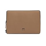 LEFRIK - Laptoptasche 15 Zoll - 100 % recyceltes Gewebe - 40,5 x 29 x 2 cm - 82 g (Camel)