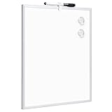 Amazon Basics Magnetisches Whiteboard, Aluminiumrahmen, trocken abwischbar, 27,9 x 35,6 cm