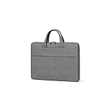 PLMM Laptop Tasche， Grosse Kapazität PU. Leder Einfache Tablet-Computer-Liner-Tasche dünnes Herren- und Damen-Notebook-tragbare Schultertasche (Color : Deep Gray, Size : 13inch)