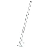 Aluminium-Seilzugleiter 3-teilig mit nivello®-Traverse 3 x 14 Sprossen - 22414