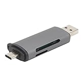 Les-Theresa SD-Kartenleser, Plug N Play, 2-in-1-Kartenleser Typ C auf USB-Speicherkartenadapter Speicherkartenkonverter für Telefon und Computer