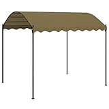 ZEYUAN Pavillon, Faltpavillon, Pergola, Partyzelt, Standmarkise, Sonnenzelt, Garten Pavillion, Grillpavillon, 4x3x2,6 m Taupe 180 g/m²