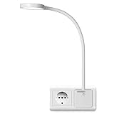 Monzana LED Steckerlampe 48cm dimmbar Steckdosenleuchte Wandleuchte Steckerlampe Touch Schalter 5000K Schreibtischlampe