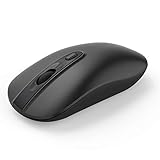 cimetech Kabellose Maus, Kabellose Ergonomische Maus mit USB Nano Empfänger, 800/1200/1600 DPI, Leise Funkmaus für Windows / Mabook / Linux, Schwarz