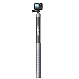 TELESIN 1,2 m Kohlefaser-Selfie-Stick, Einbeinstativ, Verlängerungsstange für GoPro Hero Max 11 10 9 8 7 Serie Insta360 X3, ONE X2, ONE R, ONE X, DJI Action 3 Kamera