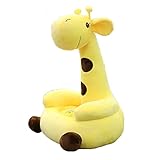 OGOBVCK Plüsch Kinder Sofa Kindersessel Cartoon Hirsch Gefüllte Tier Baby Sofa Sitz im Nachtgarten (Yellow, 45 * 70CM)