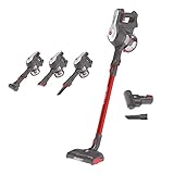 Hoover H-FREE 100 PETS Akku-Staubsauger ohne Beutel + Tierdüse – bis zu 40 Min. Laufzeit, kabelloser Staubsauger mit LED, XL Staubbehälter & Parkfunktion – Handstaubsauger mit Fugendüse & Staubbürste