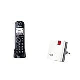 Panasonic KX-TGQ200GB DECT IP-Telefon (schnurlos, CAT-iq 2.0 kompatibel, Freisprechmodus) schwarz & AVM Fritz!WLAN Mesh Repeater 600 (WLAN N bis zu 600 MBit/s (2,4 GHz), deutschsprachige Version)