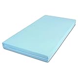 MSS Roll-Matratze, Easy Active, 100 x 200 x 11 cm, H3, Bezug Blau, Schaumstoff