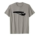 Kiteboard und Kitesurfer als eine schwarze Silhouette Vector Art T-Shirt