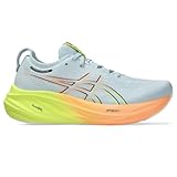 ASICS Damen Gel-Nimbus 26 Laufschuhe, Cool Grey/Safety Yellow, 39 EU