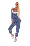 OSAB 99015 Fashion Damen Jeans Hose Latzhose Latzjeans Denim Trägerhose Pants Slimfit