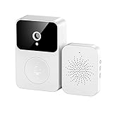 Susenstone® Video Türklingel mit Kamera, WiFi Kabellose Video Doorbell mit Gong,Smarte Türklingel mit Akku,1080P HD/Nachtsicht/Zwei Wege Kommunikation/Cloud-Speicher