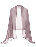 Wedtrend Damen Stola Chiffon Schal Sommer Scarves Muslim Kopftuch Halstuch Hijab für Abendkleid Braut Hochzeit Sonnenschutz WTC30006 DustyRose