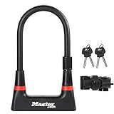 MASTER LOCK Bügelschloss [Schlüsselschloss] [mit Halterung] [Zertifiziertes Fahrrad Schloss] 8279EURDPRO - Ideal für Fahrräder