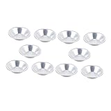 OFFSCH 10St Eierkuchenboden kleine Kuchenformen Cupcake-Förmchen aus Aluminium Mini-Kuchen-DIY-Formen puddingförmchen cupcake form Küchenzubehör Eierkuchenformen Aluminiumlegierung Silver