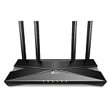 TP-Link Archer AX50 Wi-Fi 6 WLAN Router (2402 Mbit/s 5 GHz, 574 Mbit/s 2,4 GHz, 4 × Gigabit LAN-Ports, 1 × USB 3.0 Port, HomeCare,kompatibel mit Alexa), schwarz