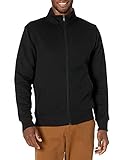 Amazon Essentials Herren Fleece-Jacke mit durchgehendem Reißverschluss, Schwarz, L