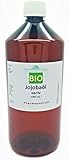 BIO Jojobaöl - 1 Liter - kaltgepresst NATIV Pharmaqualität, inkl. Dosierpumpe 1 Liter Jojoba Öl