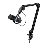 Trust Gaming GXT 255+ Onyx Professionelles Mikrofon mit Arm, Nierencharakteristik, Popfilter, USB, LED, für Aufnahme, Streaming, Podcast, Broadcasting - Schwarz