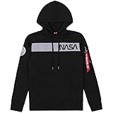 ALPHA INDUSTRIES Unisex NASA Rs Hoody Sweatshirt, schwarz, 4XL