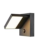 SLV LED Wandleuchte ABRIDOR zur Außenbeleuchtung von Wänden, Wegen, Eingängen, LED Strahler, Wand-Lampe aussen, Aussenleuchte LED, Gartenlampe, Wege-Leuchte / CCT Switch (3000K/4000K), 750 lm, 14W