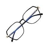 GALPADA 1 Paar Brillen Gaming-Brille zum Lesen Anti-Blaue-Augen-Filter Anti-Augenbelastung Überanstrengung Augen/Blendung Damen Retro-Metalltelefone Die Computer Fernseher Quadratisch