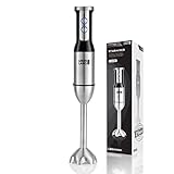 LEBENLANG 1000W Stabmixer Edelstahl - Mit Spritzschutz und 8 Stufen plus Turbo | Hochwertiger Pürierstab Edelstahl und Mixstab | Küche Zauberstab | Hand blender Rührstab Stick - Mixer 1000 watt