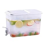 Hearthxy Getränkespender,4L Safe Beverage Serviergeschirr - Milchspender für Kühlschrank-Gallonen mit Wasserhahn, kleine Wasserspender für Limonaden-Fruchtsäfte