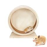 Kleintierspielzeug Laufrad, Übungsrad für Hamster, Hamsterrad, Laufrad für Hamster, Laufrad aus Holz für Hamster, für Mäuse, Rennmäuse, Ratten, Geräuschloses Laufen, Spinner, Laufrad, Spielzeug