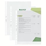 Leitz Standard Prospekthüllen-Set, 100 Stück, A4 Format, Farblos mit matter Oberfläche, Obere Öffnung, 0,085 mm PP-Folie, 47900000