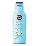 NIVEA SUN Pflegende After Sun Lotion (400 ml), Lotion mit hautberuhigender Wirkung nach dem Sonnenbad, After Sun mit Bio-Aloe Vera und Hyaluron für 48h Feuchtigkeit