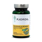 FJORDIL Rhodiola Rosea 300mg: Hochdosiertes Rosenwurz-Extrakt, norwegische Formel, vegan, 90 Kapseln