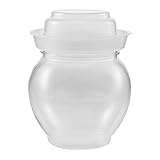 wrtgerht Gärgurkenbehälter Kunststoff Gärglas FermentatioCrock Pickle Pot Clear Foods Gärglas for Einlegen von Sauerkraut Kimchi Kombuch Küchengeräte (Color : Transparent)