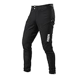 FORBEMK Herren Fahrradhose Mountainbike-Hose lang Leicht Atmungsaktiv Wasserabweisend Laufen Mountainbike Outdoor Fahrradhose-Black-32