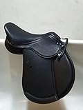 Ledersattel Jumper VS Sattel Leder Schwerpunkt Springen Schwarz Braun incl. Kopfeisen Tysons Ponysattel Welsh Kindersattel Tysons (15 Zoll, Schwarz)