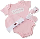 Levi's Kids CLASSIC BATWING INFANT HAT, BODYSUIT, BOOTIE SET 3PC 0019 Baby- und Kleinkind-Babyausstattung - Baby - Mädchen Fairy Tale 0-6 Monate